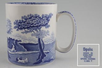 Sell Spode Blue Italian Mug Older Backstamp. Made in England, Pattern inside 3" x 3 1/4"