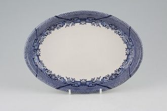 Churchill Blue Willow Pickle Dish No pattern in centre 8 1/4"