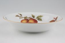 Royal Worcester Evesham - Gold Edge Soup / Cereal Bowl Pear, Peach, Plum 8 1/4" thumb 2