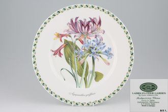 Portmeirion Ladies Flower Garden Dinner Plate Agapanthus Griffinia - Named - Backstamps vary 10 3/4"