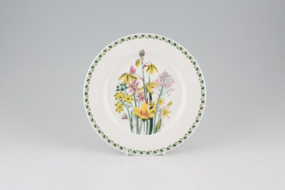 Portmeirion Ladies Flower Garden Tea / Side Plate Albuca Major - Backstamps Vary 7 1/4"
