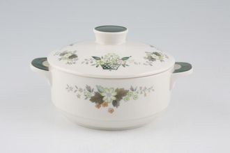 Royal Doulton Provencal - T.C.1034 Casserole Dish + Lid Round, green Handles And Knob/ O.T.T 3/4pt