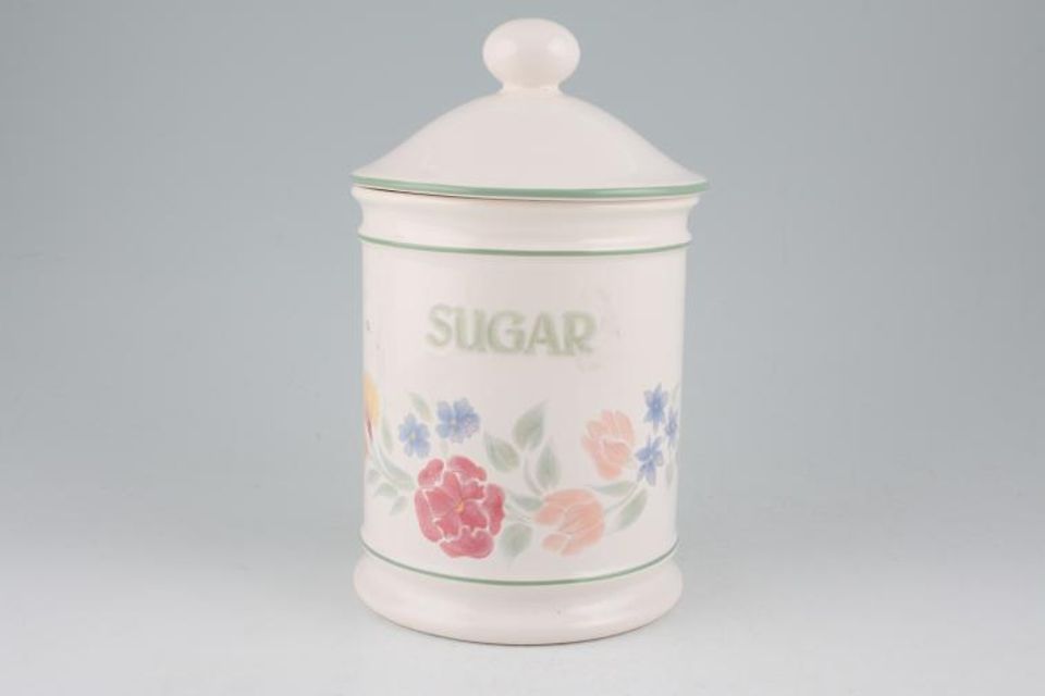 BHS Floral Garden Storage Jar + Lid Sugar 6"