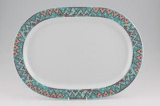 Sell Habitat Mosaic Oval Platter 15 5/8"