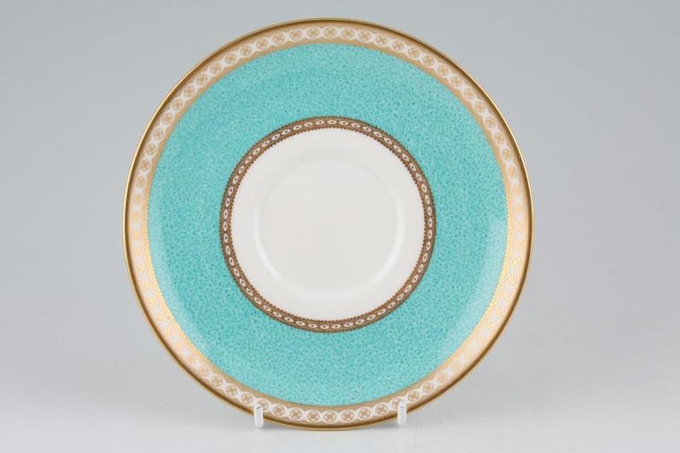 Wedgwood Ulander - Powder Turquoise Soup Cup Saucer 6 1/4"