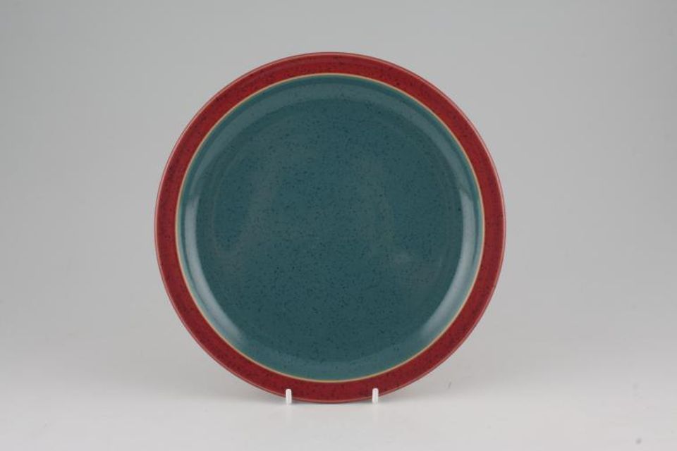 Denby Harlequin Salad/Dessert Plate Green inner - Red outer 8 5/8"