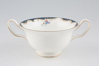 Wedgwood Chartley Soup Cup pattern inside, two handles