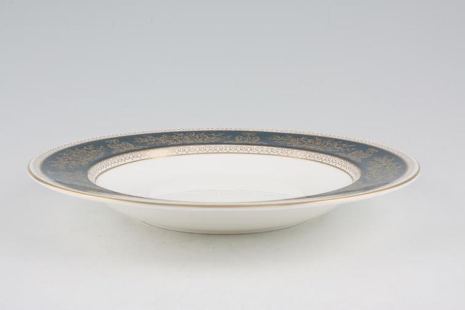 Wedgwood Columbia - Blue + Gold R4509 Rimmed Bowl 9"