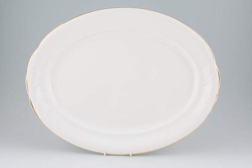 Royal Doulton Tiara - white+gold - H5174 Oval Platter 16 1/4"
