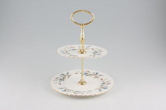 Royal Albert Brigadoon Cake Stand 2 Tier / 8 1/4" and 6 1/4" Plate