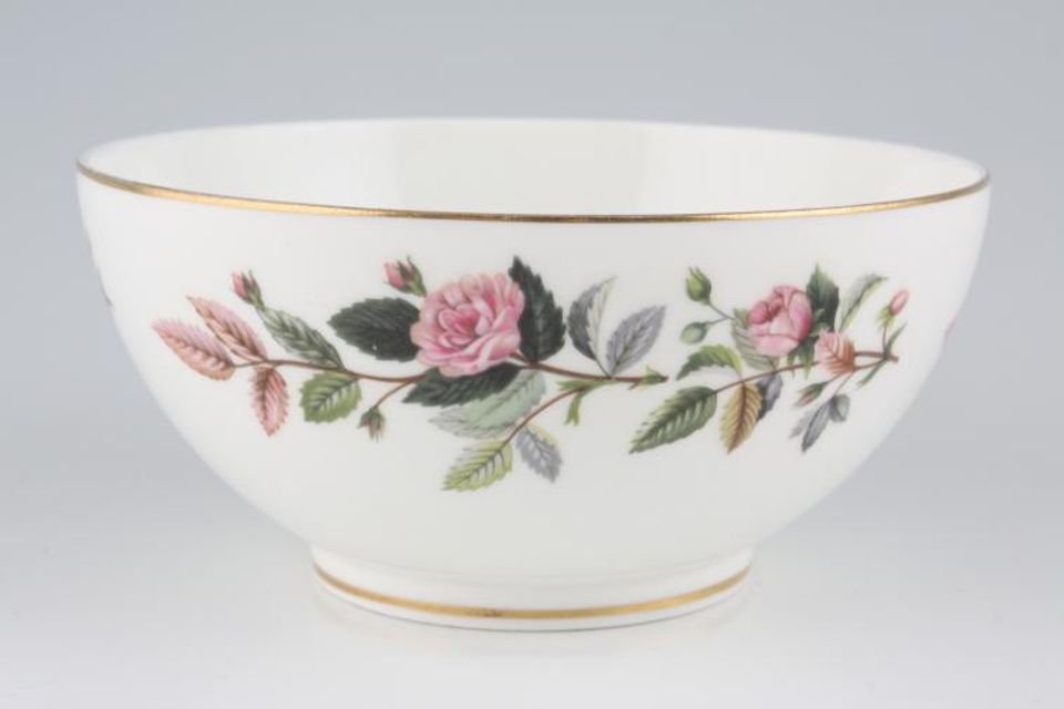Wedgwood Hathaway Rose Soup / Cereal Bowl Gold line on foot 5 1/2"