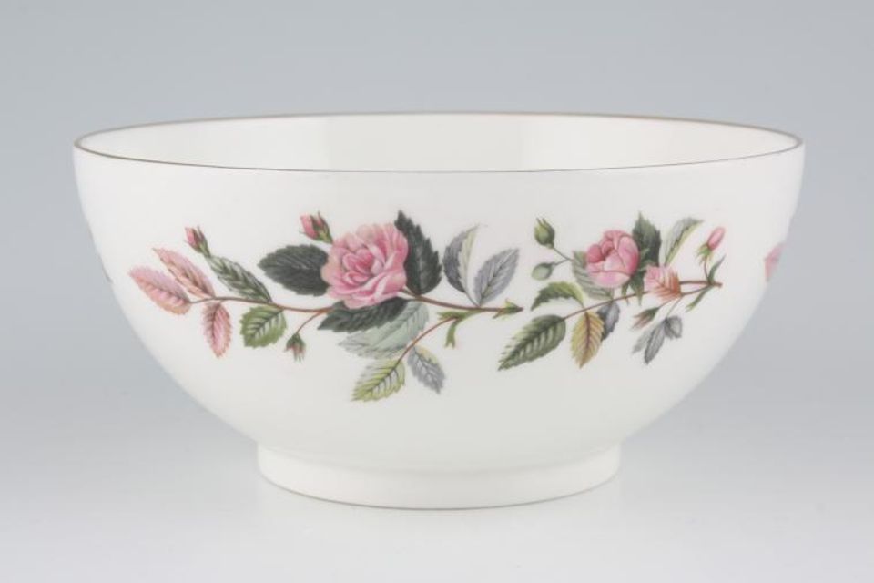Wedgwood Hathaway Rose Soup / Cereal Bowl No gold line on foot 5 1/2"