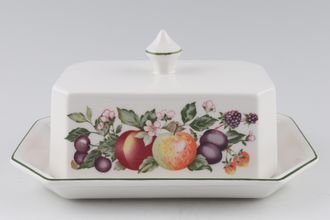 Johnson Brothers Fresh Fruit Butter Dish + Lid for 1/2lb butter with knob on lid