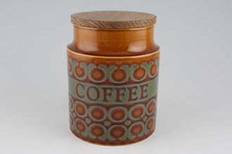 Hornsea Bronte Storage Jar + Lid Size is height. Coffee 6"