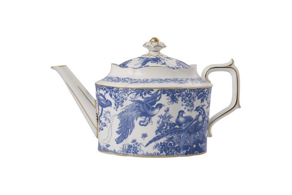 Royal Crown Derby Aves - Blue Teapot