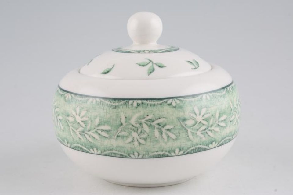 Royal Doulton Linen Leaf Sugar Bowl - Lidded (Tea)