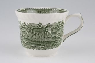 Sell Adams English Scenic - Green Coffee Cup Horses Scene 3 1/4" x 2 3/4"