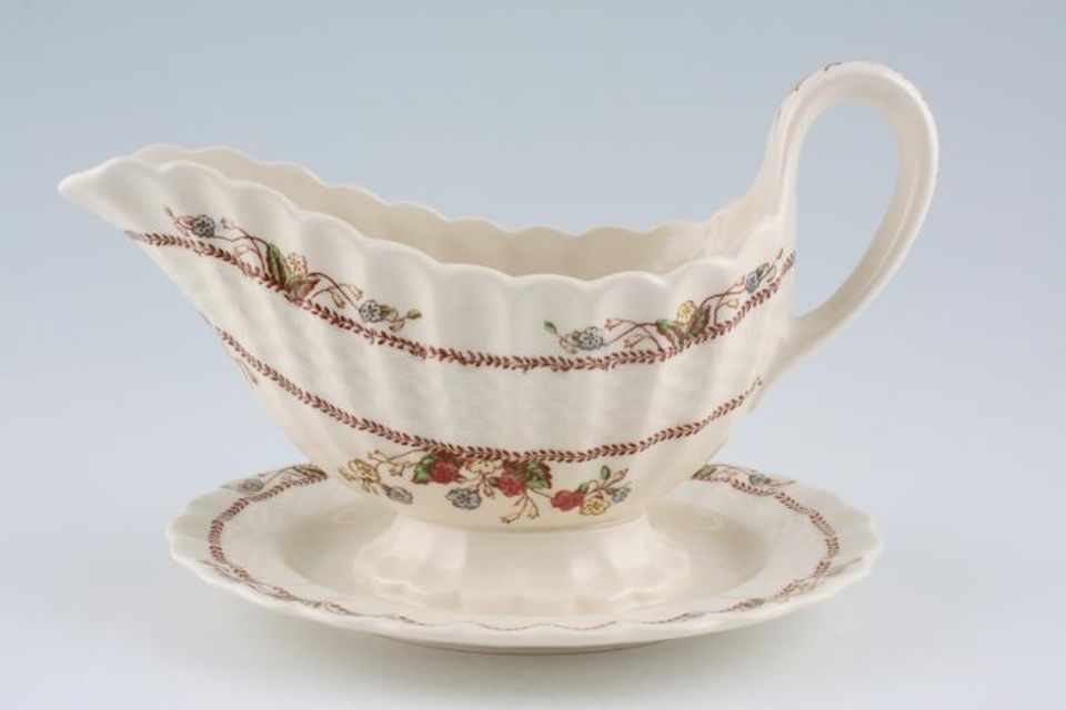 Spode Cowslip - S713 Sauce Boat and Stand Fixed