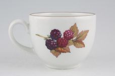 Royal Worcester Evesham - Gold Edge Coffee Cup Gold line in the centre of the handle / Apple, Blackberry. Use 5 1/4" coffee saucers. 3" x 2 1/4" thumb 2