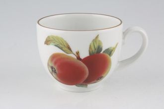 Royal Worcester Evesham - Gold Edge Coffee Cup Gold line in the centre of the handle / Apple, Blackberry. Use 5 1/4" coffee saucers. 3" x 2 1/4"