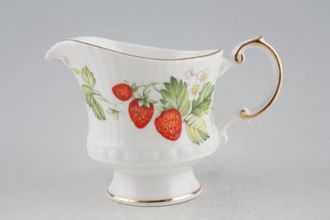 Sell Queens Virginia Strawberry - Gold Edge - Ribbed Embossed Milk Jug 1/2pt