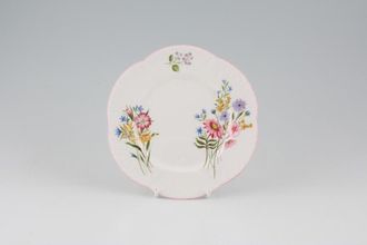 Shelley Wild Flowers - Pink edge Tea / Side Plate 6 1/2"