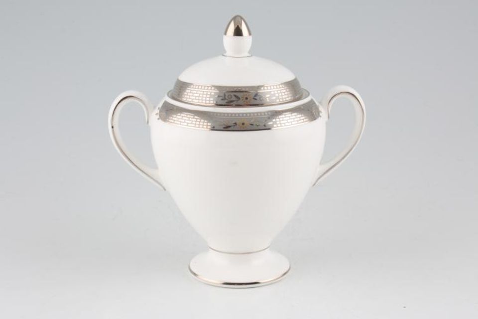 Wedgwood Marcasite Sugar Bowl - Lidded (Tea) tall, footed