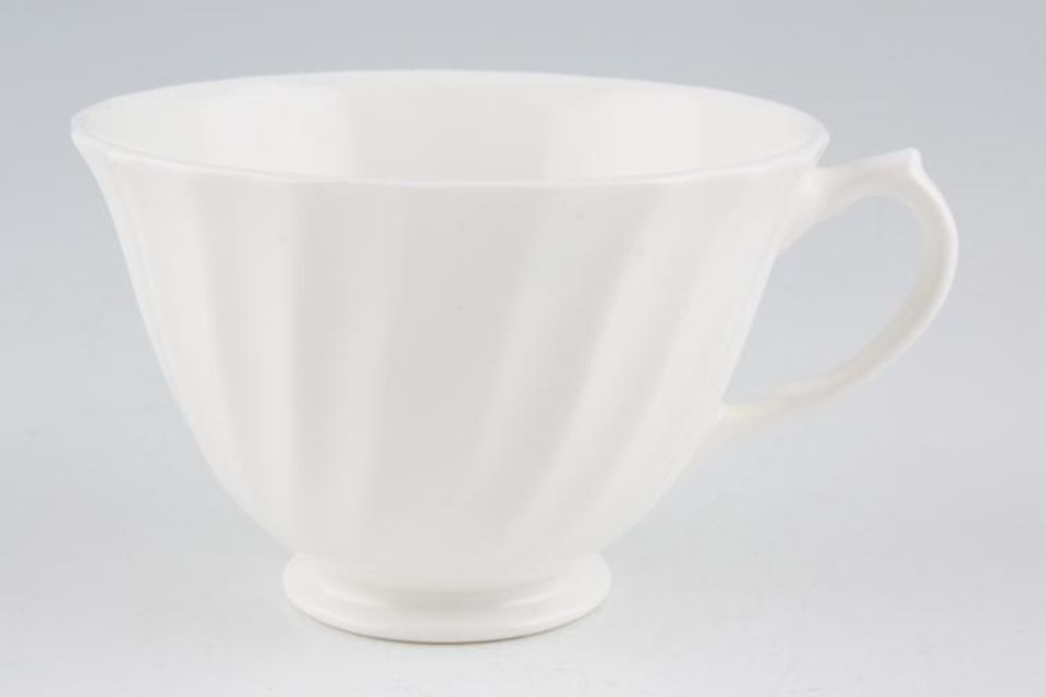 Royal Doulton White Fluted Swirl Teacup 3 3/4" x 2 1/2"