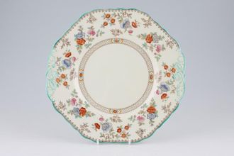 Sell Spode Audley Green Edge Royal Jasmine - China Cake Plate Eared 9 1/2"