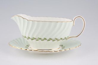 Sell Minton Cheviot Green - S503 Sauce Boat and Stand Fixed