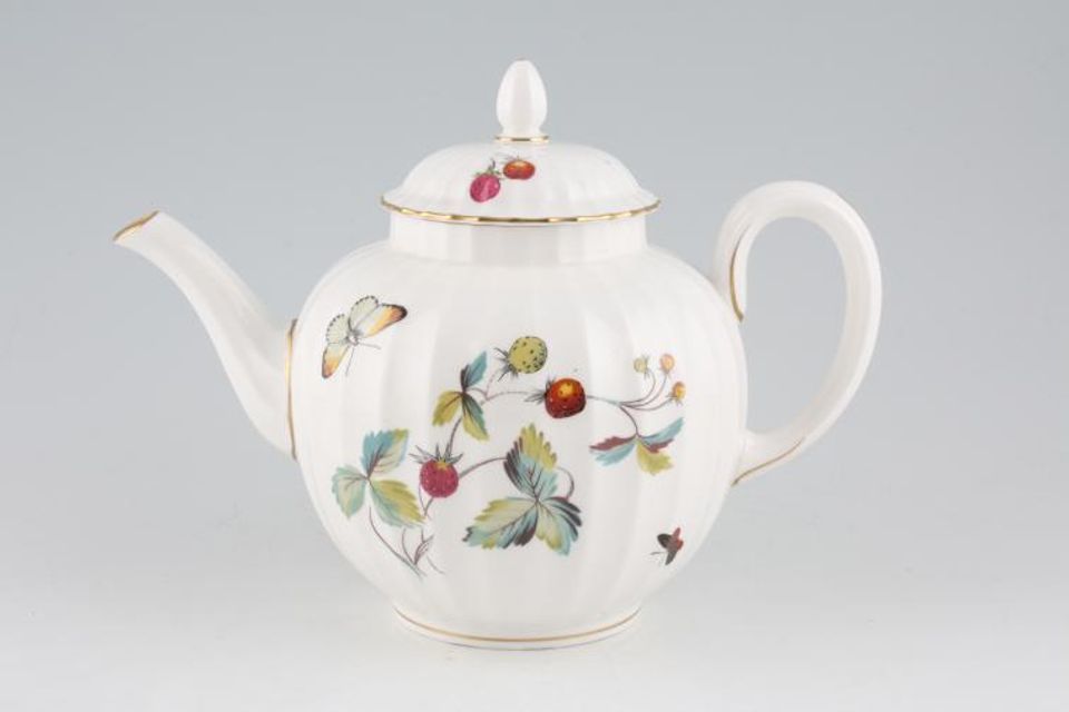 Royal Worcester Strawberry Fair - Fluted Teapot 2 1/2pt