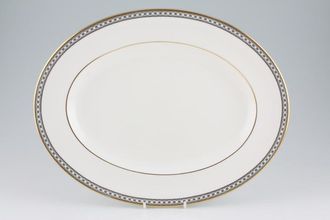Wedgwood Ulander - Black Oval Platter 15 1/4"