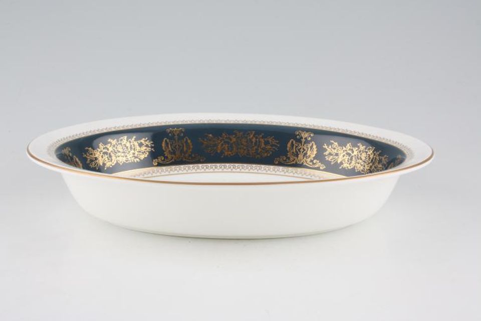 Wedgwood Columbia - Blue + Gold R4509 Vegetable Dish (Open) 11"