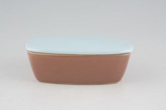 Denby - Langley Lucerne Butter Dish + Lid Box Base, Flat Lid 6" x 4"