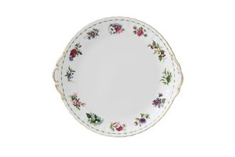 Sell Royal Albert Flower of the Month Series - Montrose Shape Cake Plate Various Flowers 12 1/4"