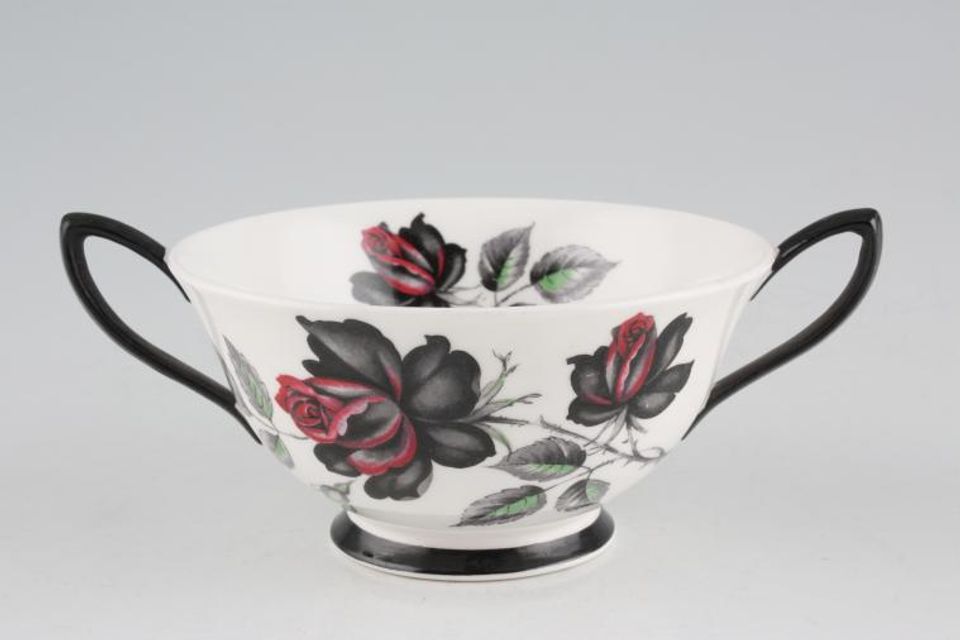 Royal Albert Masquerade Soup Cup Floral, Black foot