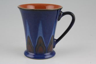 Denby Flame Mugs Mug Gatsby - Blue Outer - Orange Inner 3 3/4" x 4 1/4"