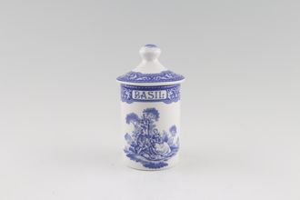 Spode Blue Room Collection Spice Jar Basil, Note; Previously owned items do not have a seal on the lid.