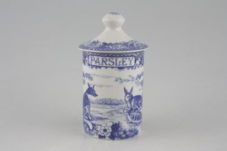 Spode Blue Room Collection Spice Jar Parsley, Note; Previously owned items do not have a seal on the lid.