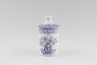Spode Blue Room Collection Spice Jar Sage, Note; Previously owned items do not have a seal on the lid.