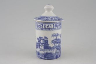 Spode Blue Room Collection Spice Jar Bay, Note; Previously owned items do not have a seal on the lid.