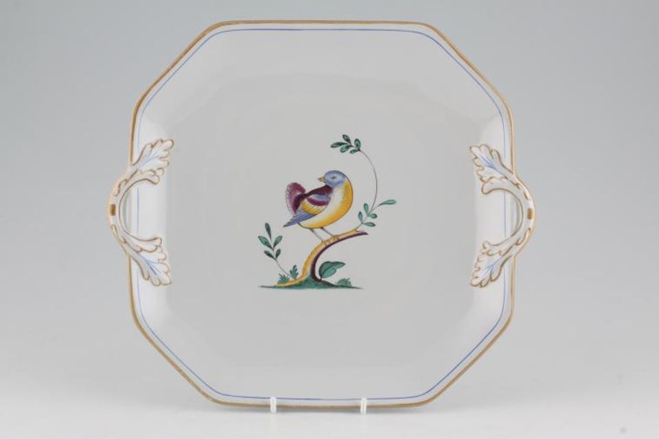 Spode Queen's Bird - Y4973 & S3589 (Shades Vary) Cake Plate Square - B/S Y4973 10 1/4"