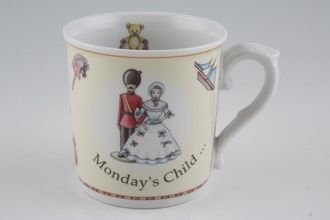 Royal Worcester Days Of The Week - Children's Ware Mug Days of The Week - Monday's Child 3 1/4" x 3 1/2"