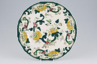Masons Chartreuse Dinner Plate No Gold Edge | Coloured Leaves & Flowers 10 1/2"