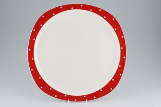Midwinter Red Domino Platter Round 12 1/8"