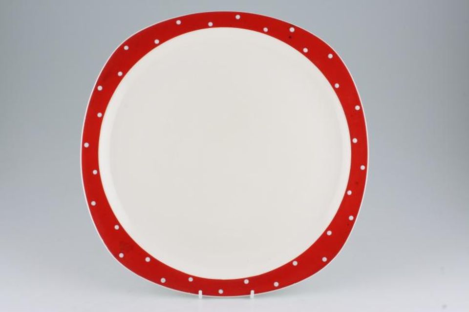 Midwinter Red Domino Platter Round 12 1/8"