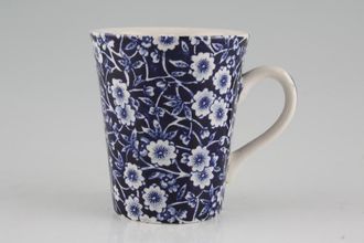 Burleigh Blue Calico Mug White handle with blue line 3 1/4" x 3 5/8"