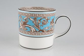 Wedgwood Florentine Turquoise Coffee/Espresso Can large open handle, Fits 5 1/2"saucers 2 1/2" x 2 1/2"