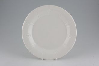 Portmeirion Seasons Collection - Colours Salad/Dessert Plate White - Embossed Leaves 8 3/4"