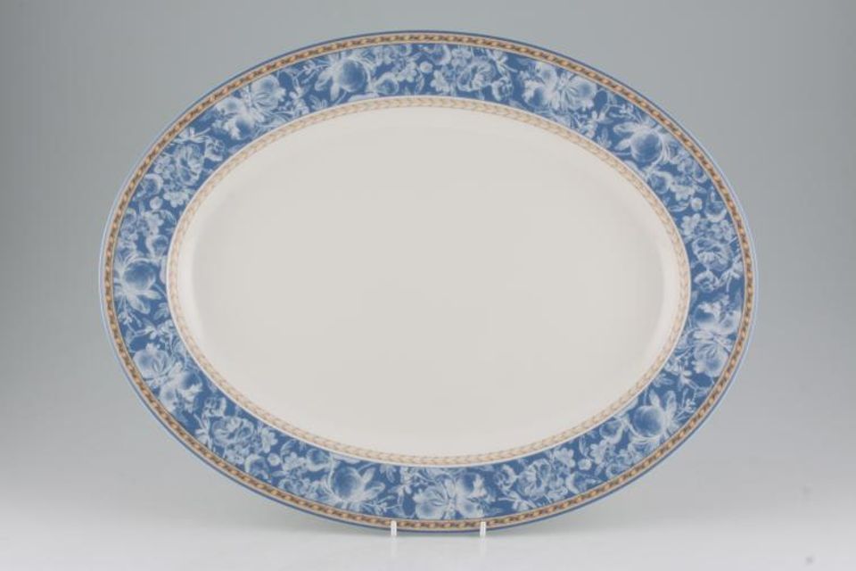Royal Doulton Provence - Blue + Beige - T.C.1289 Oval Platter 16"